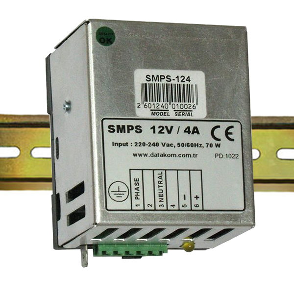 Зарядное устройство Datakom SMPS-124  12 вольт 4 ампера на ДИН рейку